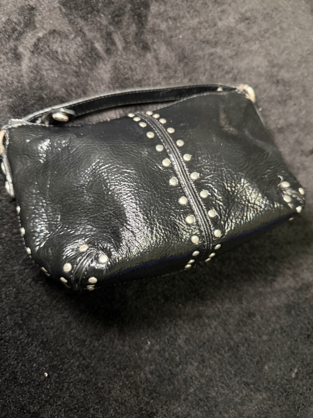 Michael Kors patent leather studded mini bag